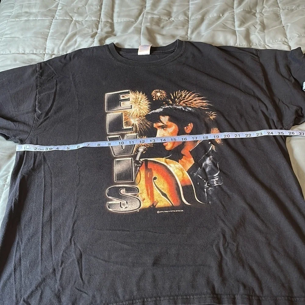 VTG Elvis Presley Tee XXL T-Shirt Black Graceland Music King Rock Merch OG Band